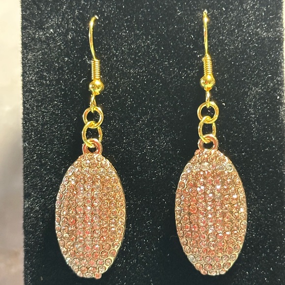 Hand Crafted Jewelry - Chic Gold Crystal Earrings